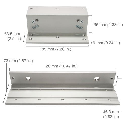 One Door Access Control Outswinging Door Electromagnetic Lock Kit with Wireless Receiver Remote and PIR Kit B807589