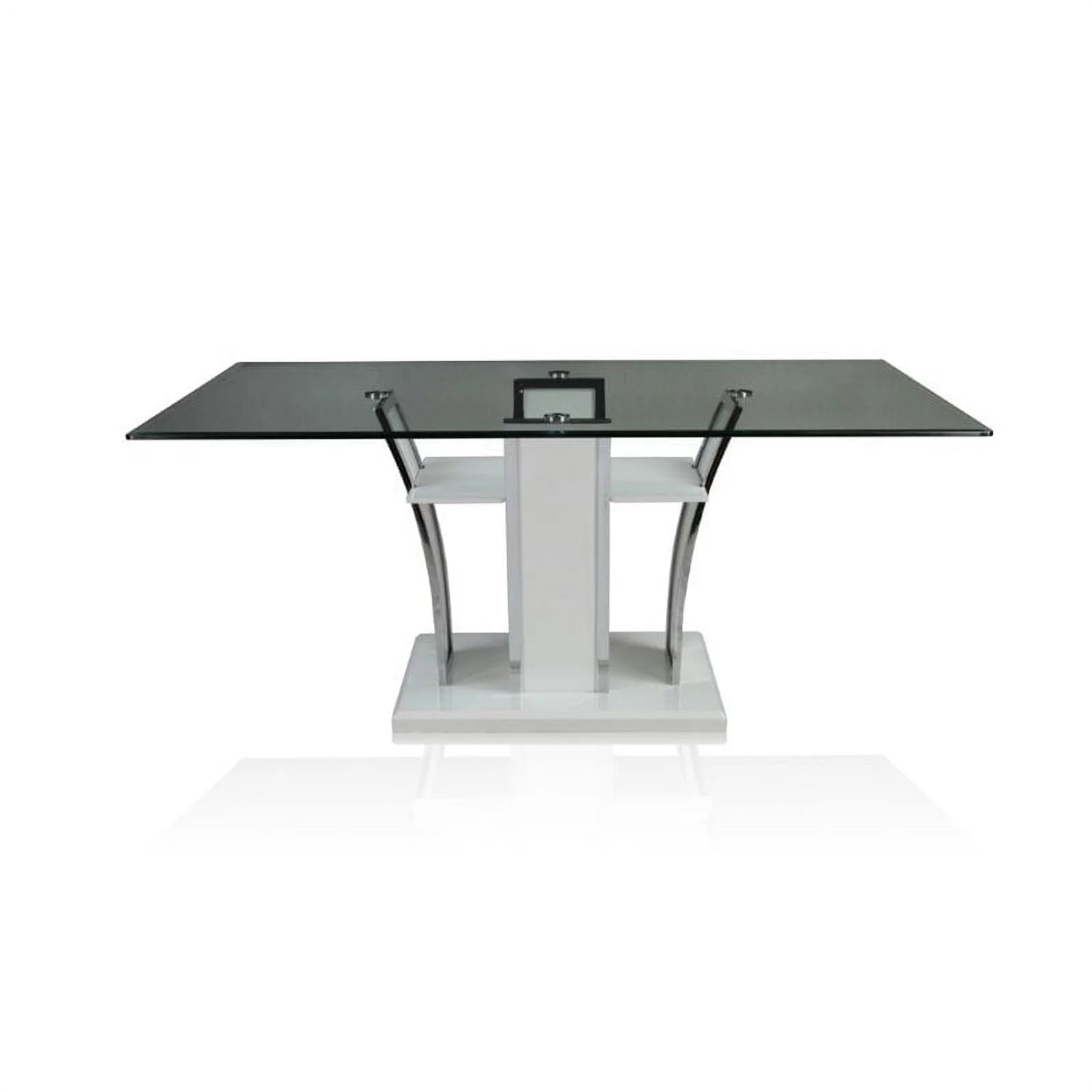 White Glass Top Dining Table E158