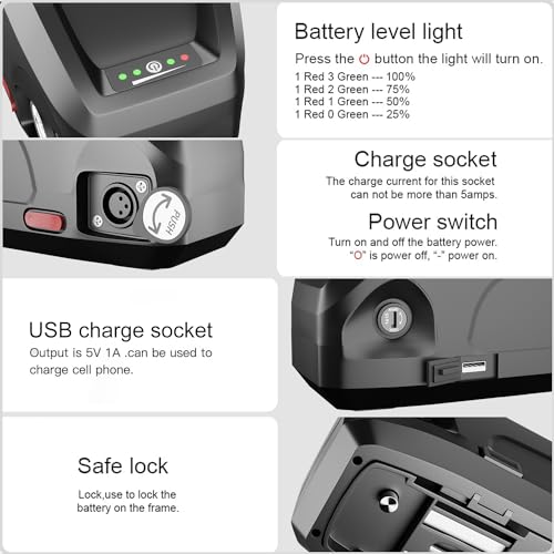 13Ah Electric Bike Battery with Base and Charger O194522