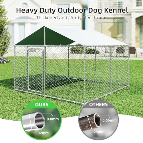 Extra Large Outdoor Dog Kennel with Waterproof Cover and Security Lock D958246