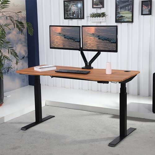 White Height Adjustable Standing Desk U9322
