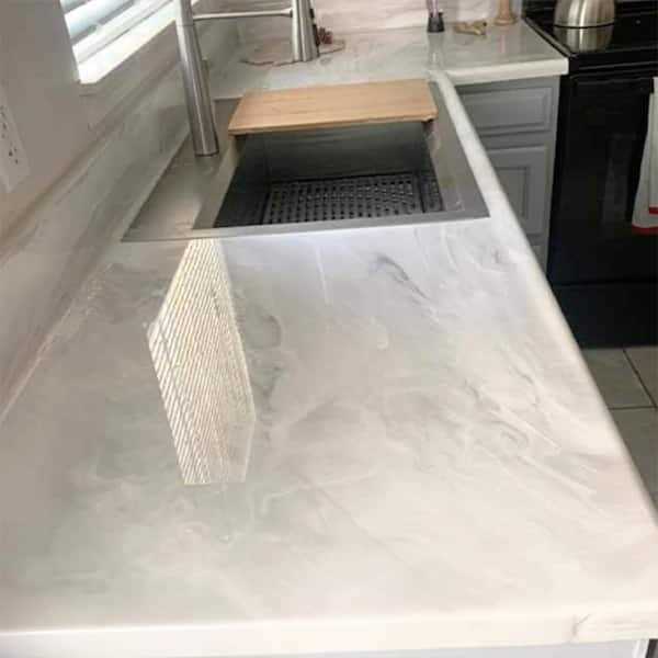 Carrara Marble Finish Countertop Kit H435492