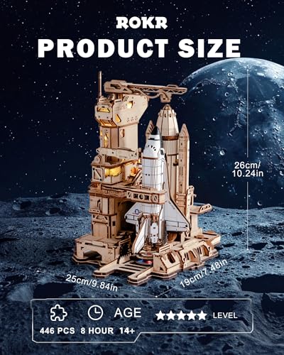 3D Wooden Space Shuttle Puzzle with Lighting Y3544