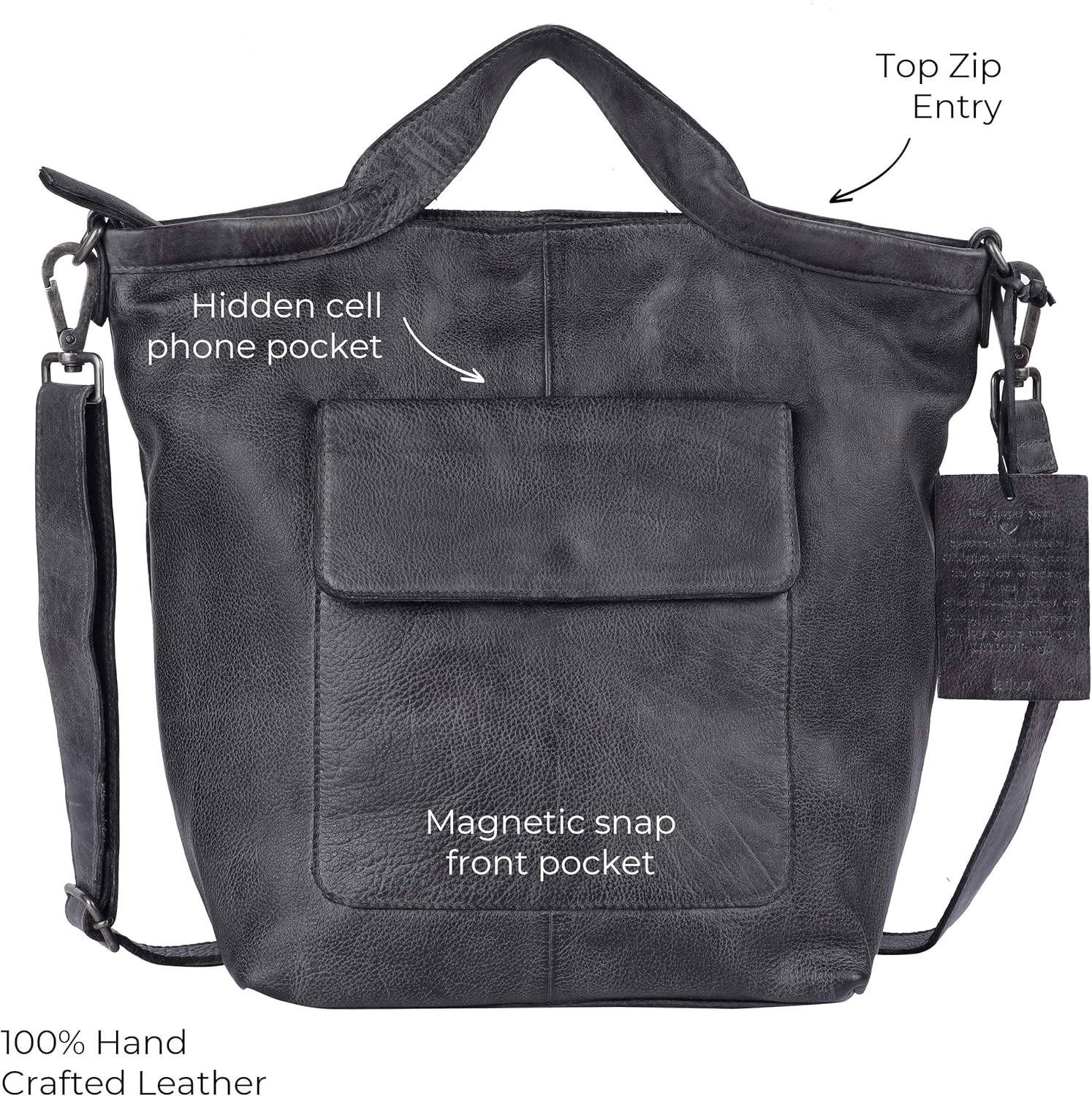 Cognac Leather Tote Bag L307994