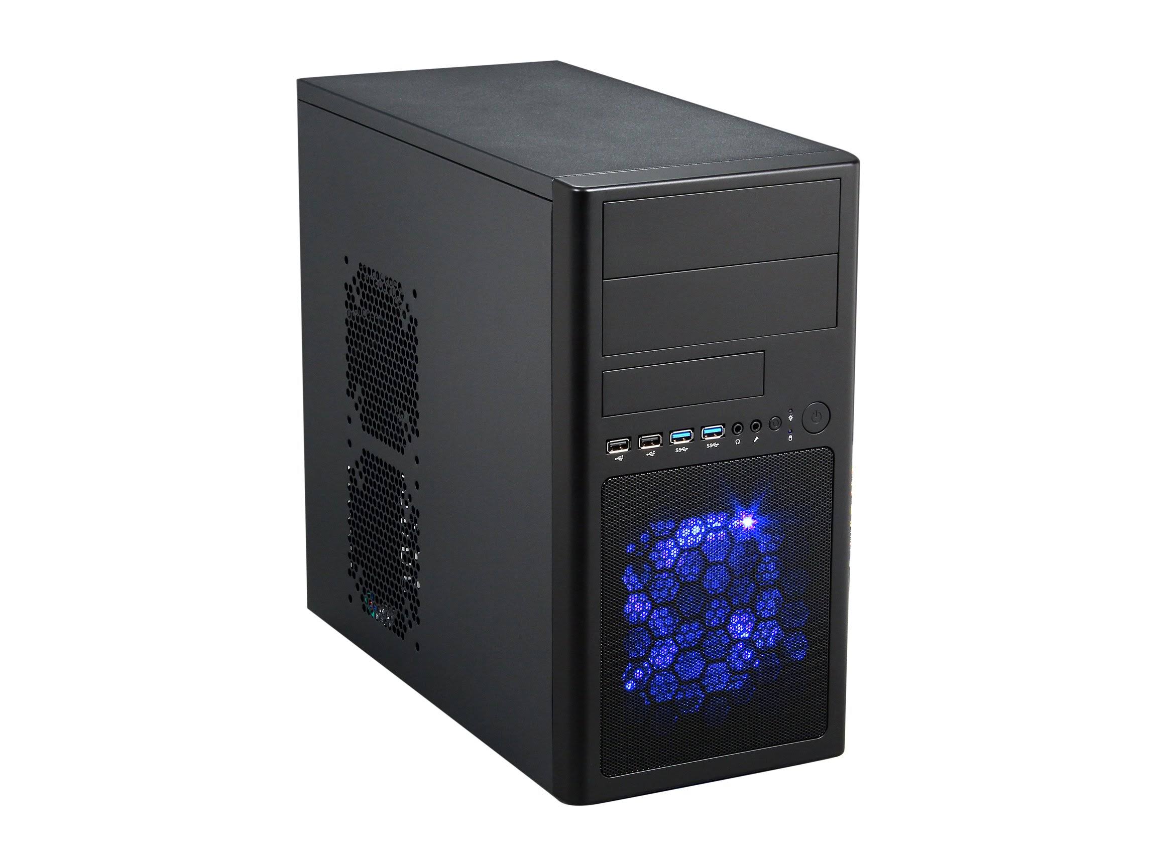 Micro-ATX Mini Tower Computer Case with Dual USB 3.0 Dual Fans M485
