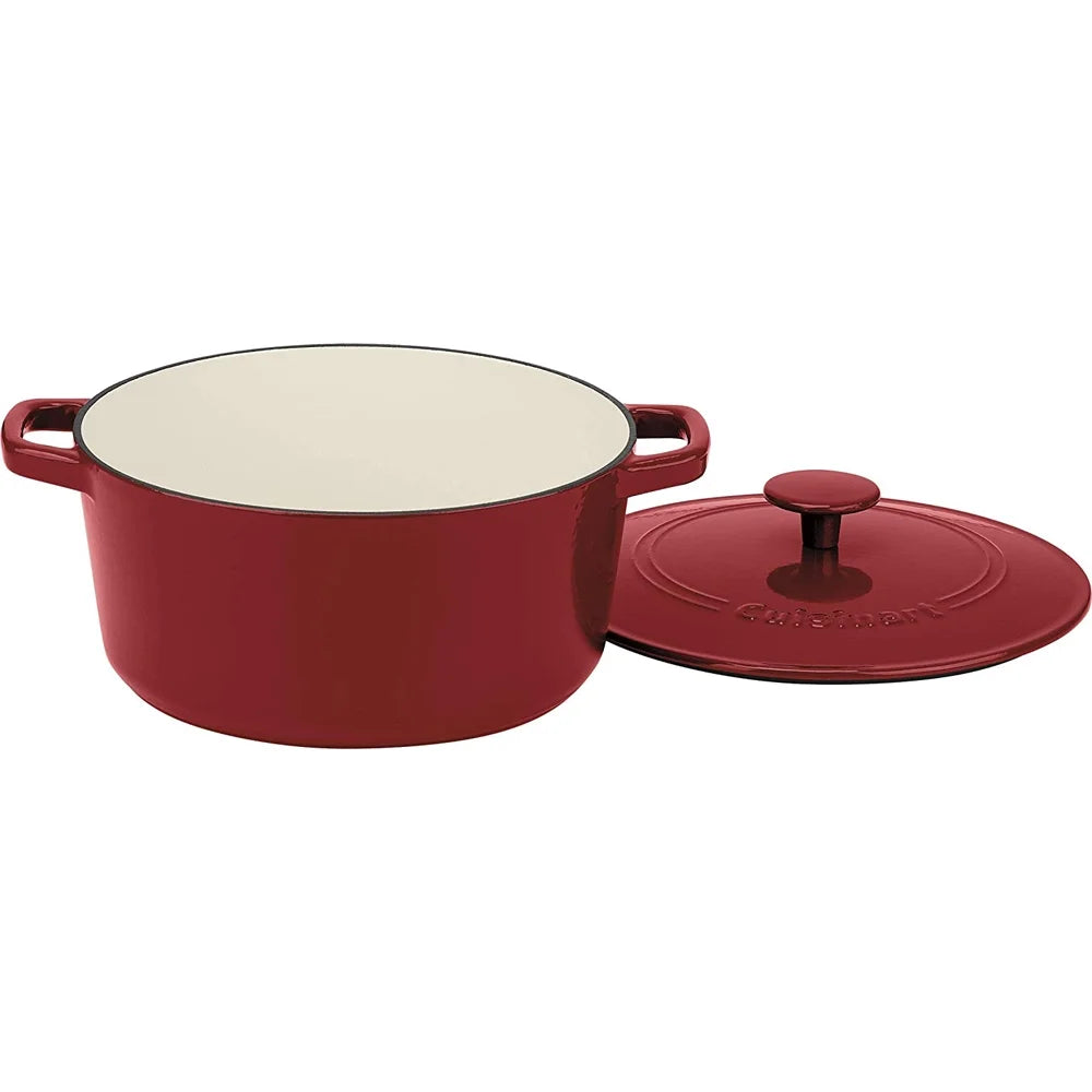 Enameled Cast Iron 5 Qt Round Covered Casserole C18348