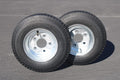 2-Pack Trailer Tire & Rim Set, 480-8 4.80-8, Load Range C, 6 Ply, 5 Lug Galvanized Alloy Wheels J893