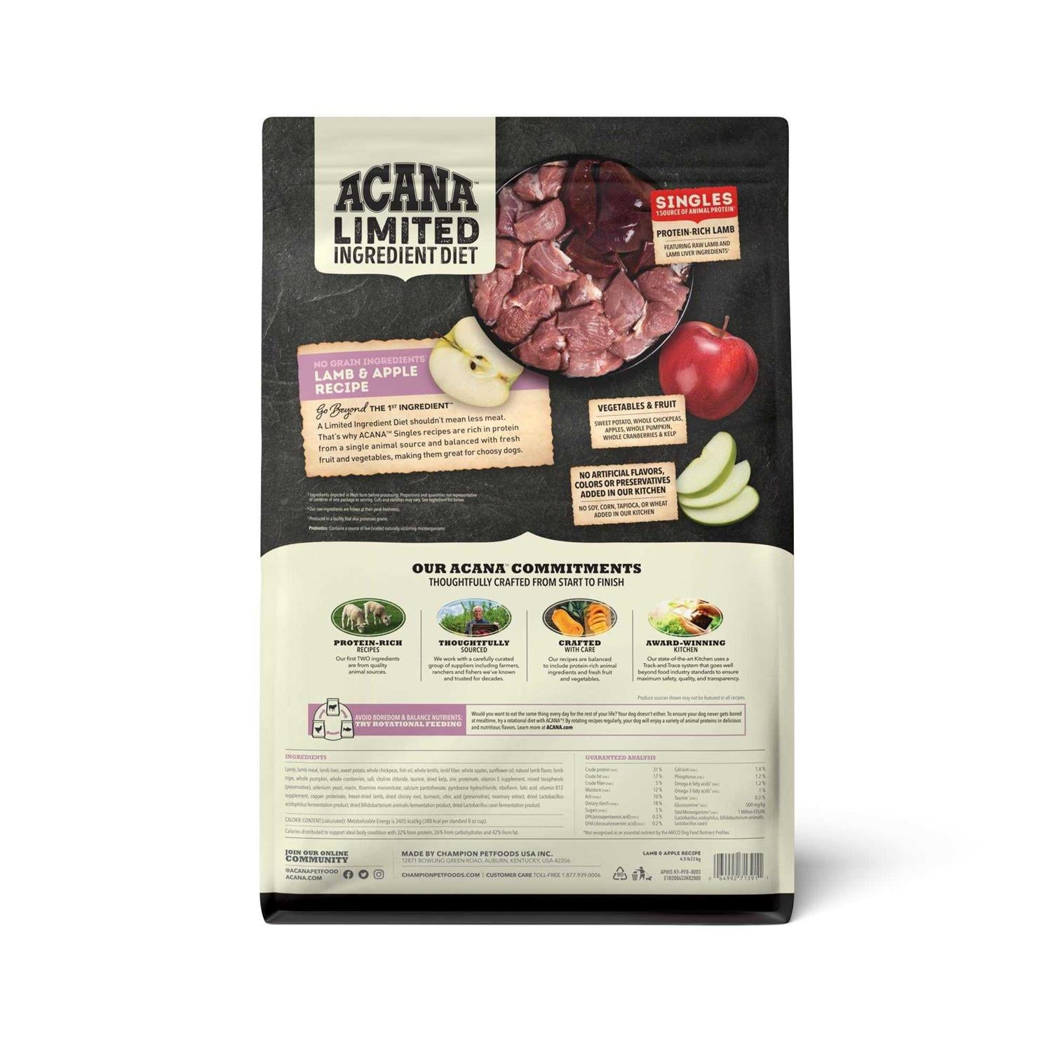 Acana Singles Dry Dog Food K21756