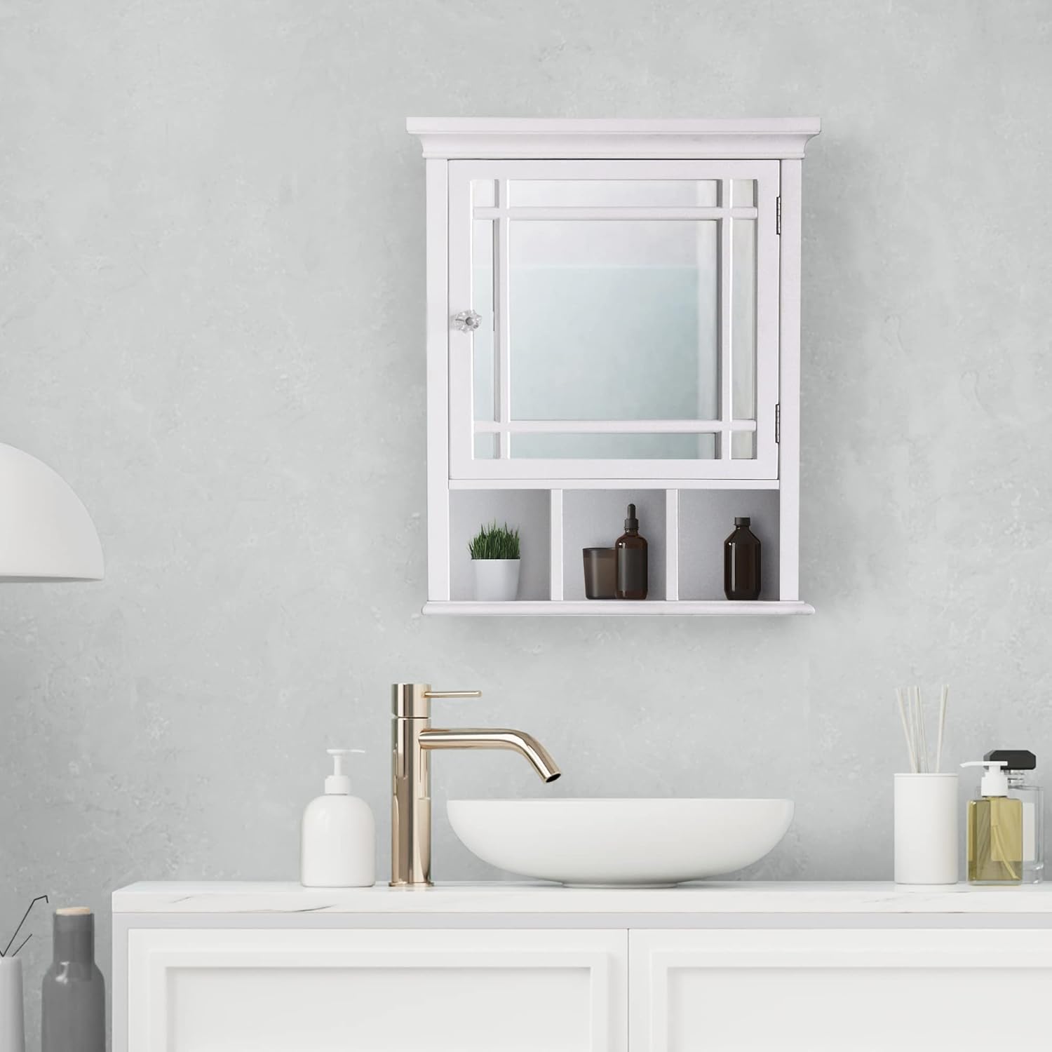 White Bathroom Cabinet U56948