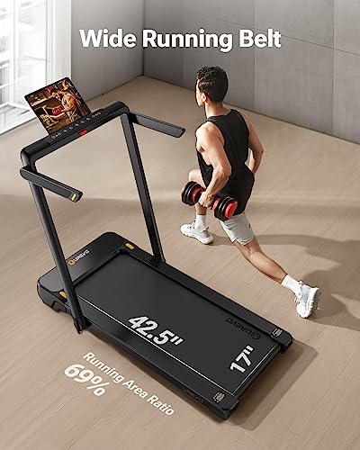 Walking Pad Treadmill with Incline, 2.5 HP Under Desk Treadmill, Foldable Compact Treadmill with LED Display Remote Control 265lbs Weight Capacity S26228