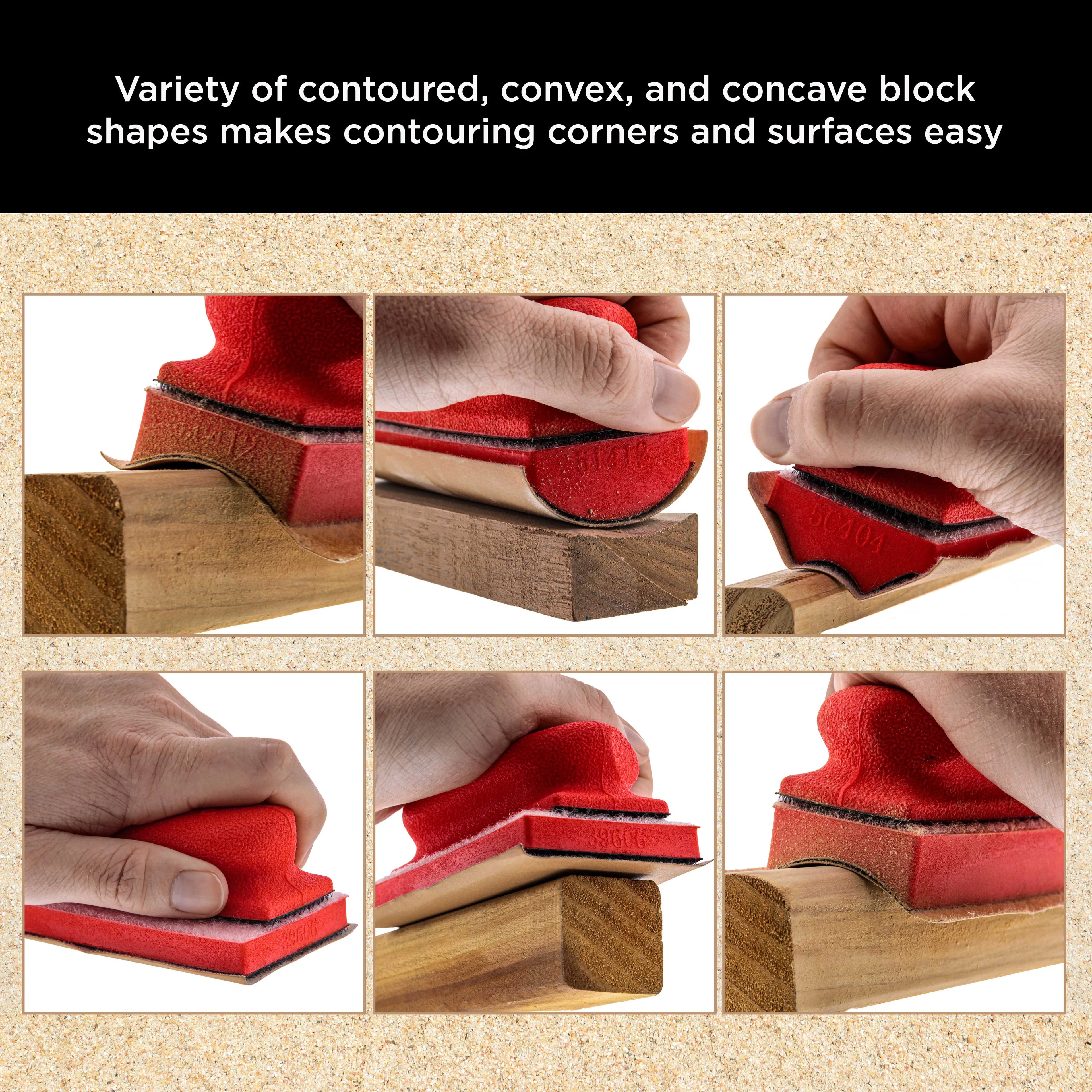 20-Piece 5" Hand Sanding Block Set with 40 Sheet Hook & Loop Sandpaper Kit V8153