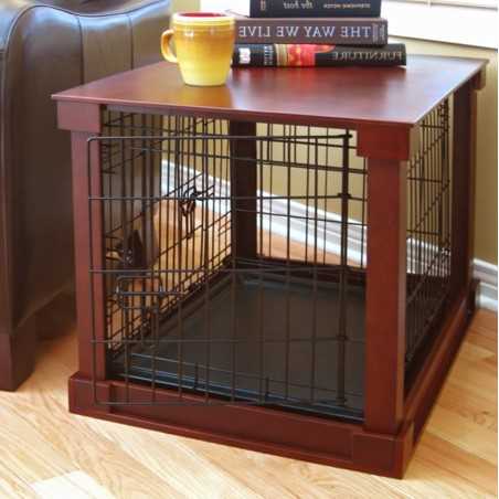 Double Door Furniture Style Dog Crate, Mahogany, 30 inch A23315