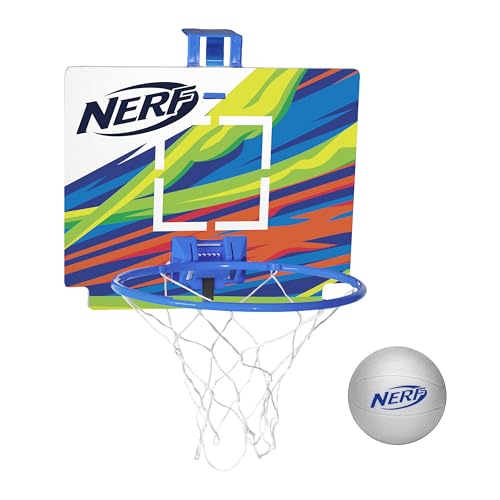 Mini Over The Door Basketball Hoop with Mini Foam Basketball Game Set Blue S1928
