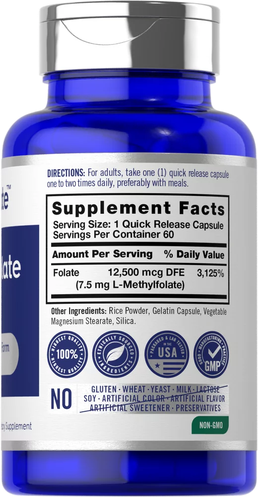 L Methylfolate 7.5 mg 60 Capsules K504891