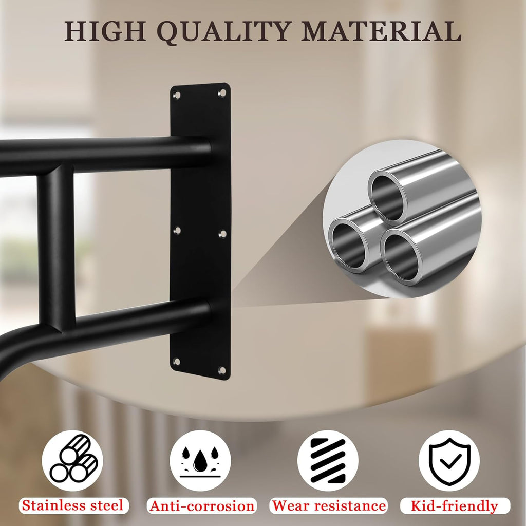 Black Stainless Steel Handrails for Outdoor Steps D51131