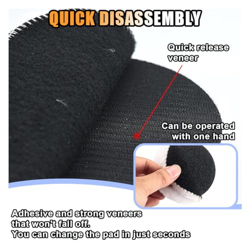 7PCS 3 Inch Car Wool Polishing Buffing Pads with M10 Drill Adapter E493780