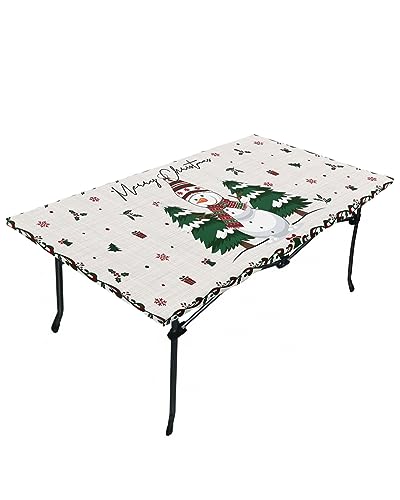 White Abstract Marble Art Waterproof Outdoor Table Cloth F9884