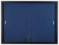 48 inch x 36 inch Blue Fabric Sliding Glass Doors Bulletin Board U50621