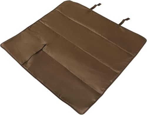 Collapsible Armrests Cup Holder Carry Mat Pet Leash Heavy Duty Foldable Chair Earth Brown P4988