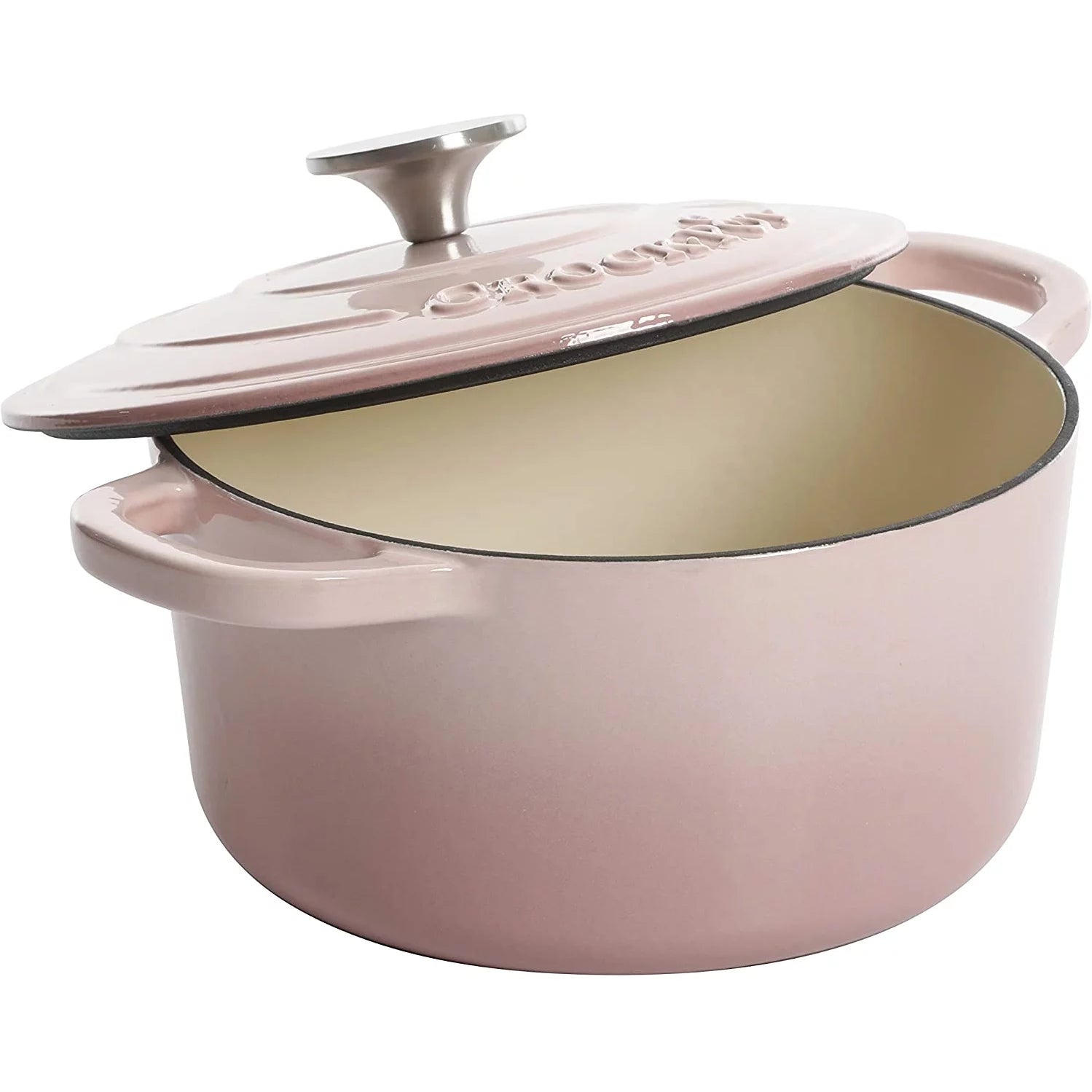 Blush Pink 5 Quart Enamel Cast Iron Dutch Oven R9738