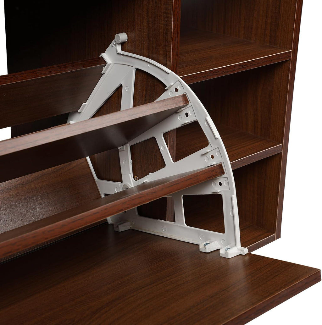 3 Tiers Storage Bench with Padded Seat Cushion Q707816
