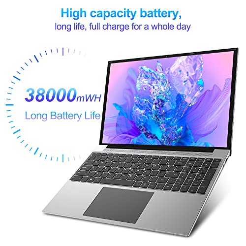 16 Inch Laptop, 16GB DDR4 512GB SSD, Quad Core N CPU, FHD IPS 1920x1200 Display Q434471