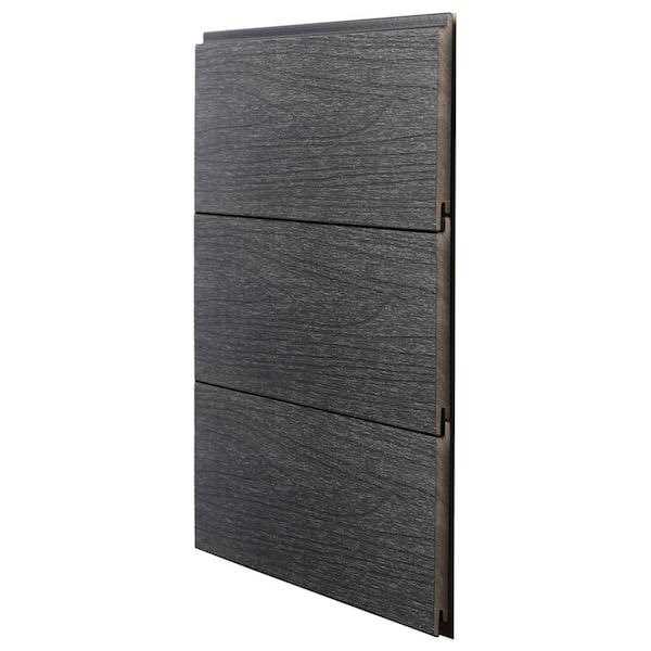 5.5 in. x 96 in. Composite Siding Board in Hawaiian Charcoal I63478