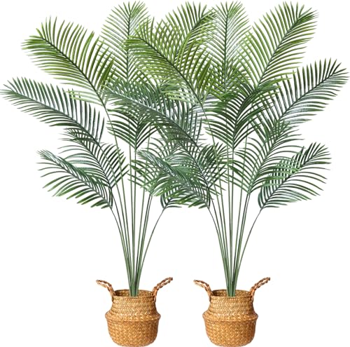 6 Feet Artificial Areca Palm Tree with Seagrass Basket H629506