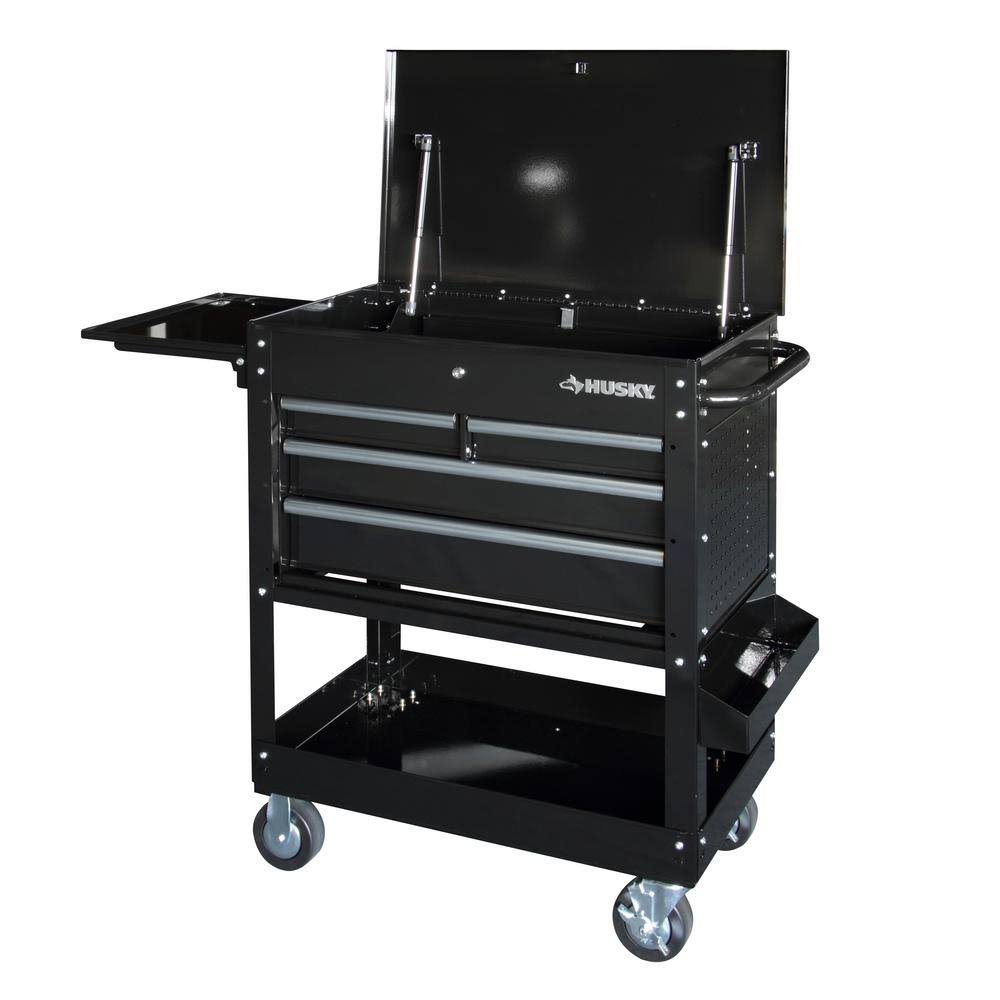 33 in 4-Drawer Black Mechanics Cart Z107