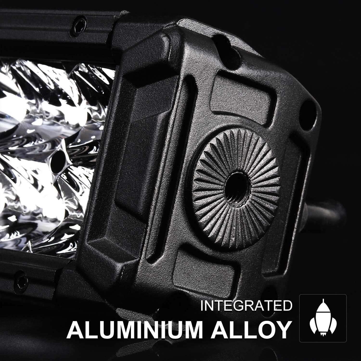 LED Light Bar 8 Inch Double Row 120W 12000LM Spot Flood Combo Off Road Lights Xenon White IP68 Waterproof Driving Light, 2Pcs Q83474