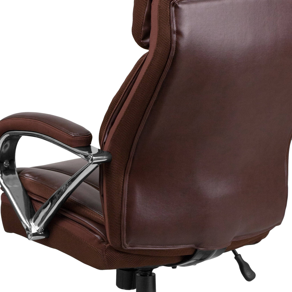 Brown Leather Executive Swivel Office Chair C475