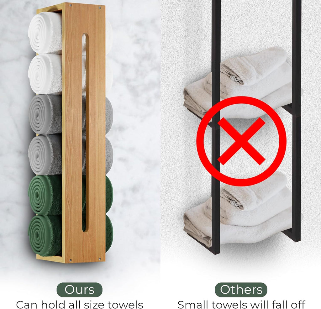 Bamboo Wall Mounted Towel Rack R4940
