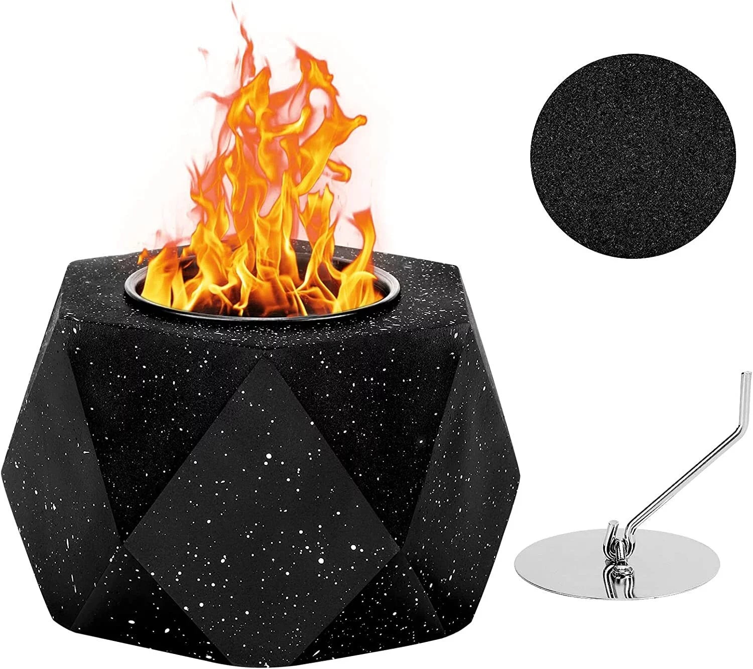 Concrete Tabletop Fire Pit Bowl Alcohol Burner G940067