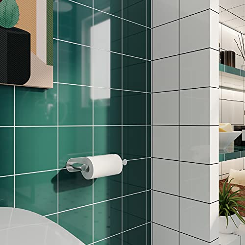 Brushed Nickel Toilet Paper Holder Stick On Stainless Steel and Zinc Alloy E93920