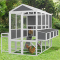 95'' Wooden Chicken Coop with 4 Nesting Box J90623