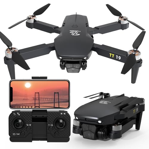 Orange Foldable Drone with Camera, Brushless Motor RC Quadcopter Y169