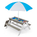 Wooden Sand & Water Table with Umbrella B829