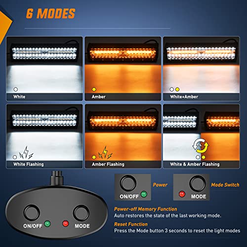 12 Inch 300W Spot Flood Combo LED Light Bar with 2 Pcs 4 inch 60W LED Pods and Wiring Harness X8987