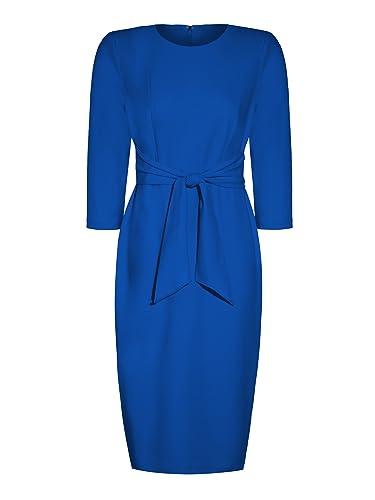 Knit Crepe Tie Waist Sheath S372707