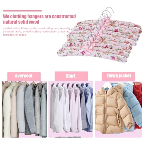10PCS Floral Padded Coat Hangers S955