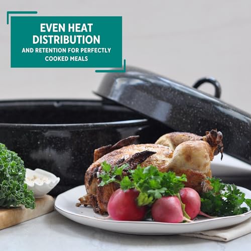 Black Covered Oval Roaster with Lid Z33609