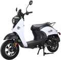 50cc Gas Moped Scooter (White, Non-Assembled) K49601