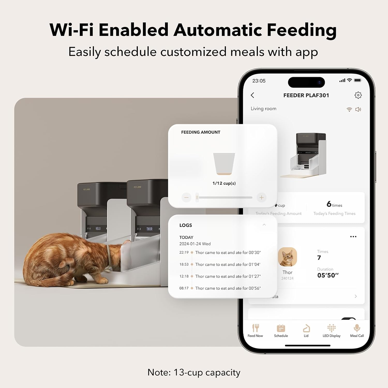 2 Packs RFID Automatic Cat Feeders, 3L A236859