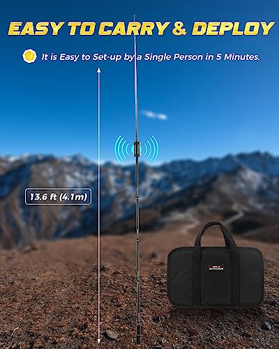 HF Vertical Antenna 7MHz-50MHz 40m-6m 8 bands 4.1 Meter F9862