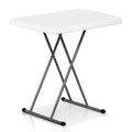 White 4 Foot Plastic Folding Table with Carrying Handle G79264