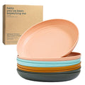 Deep Wheat Straw Dinner Plates Set of 8, Pastel 9" E1042