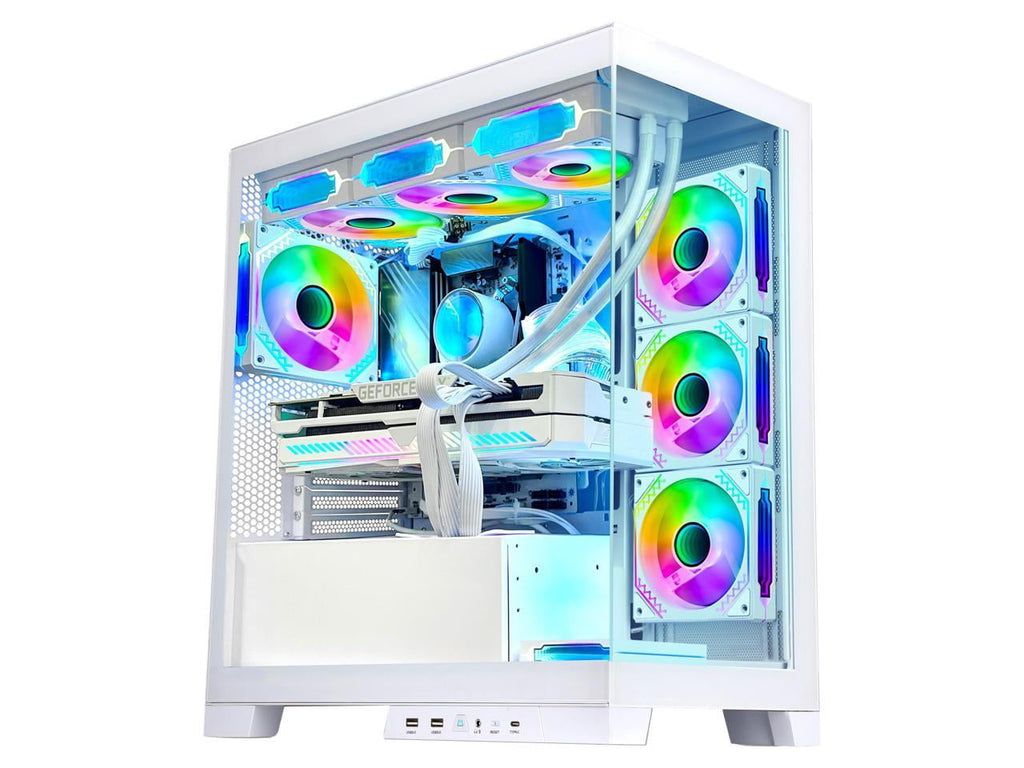 Gaming Desktop AMD Ryzen 5 5600X 4.6GHz RTX 4070 12GB 16GB DDR4 3200 MHz 1TB M.2 +1TB SATA SSD 360mm AIO RGB Fans WiFi Bluetooth Windows 11 Pro W1094