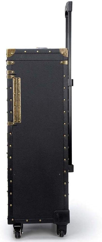 Rolling Lockable Makeup Train Case with Hair Dryer Holder Z93345