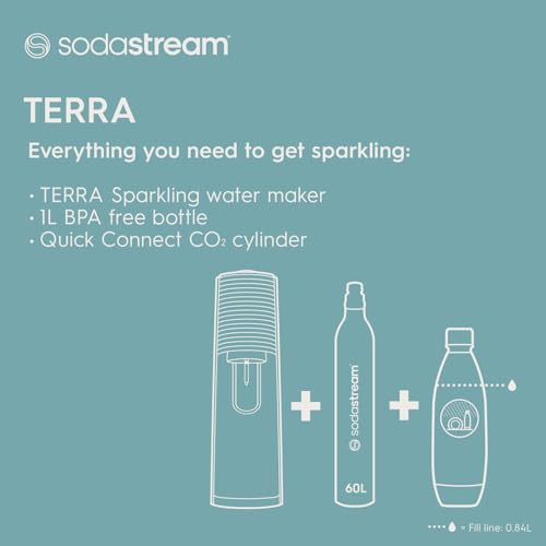 White Sparkling Water Maker with 1L BPA-Free Water Bottle W5134