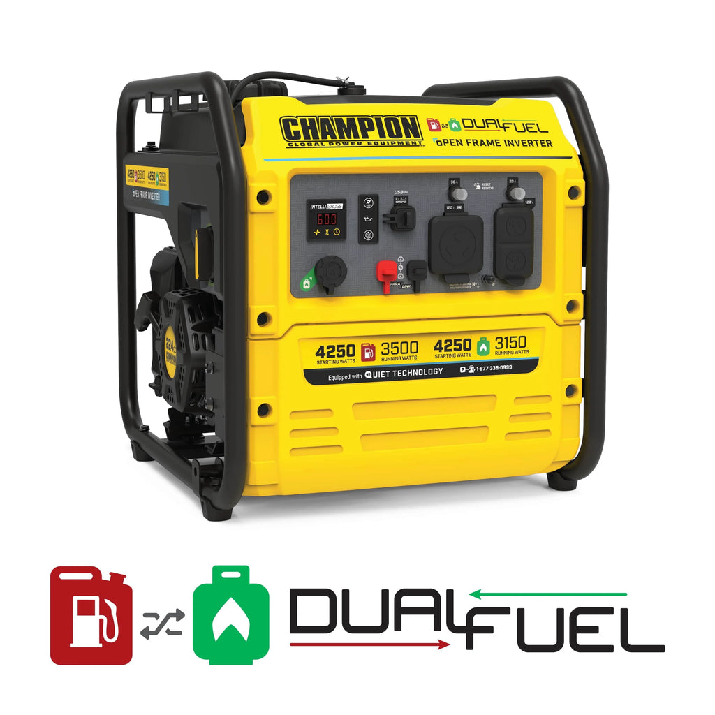 4250-Watt Dual Fuel Open Frame Inverter Generator U26123